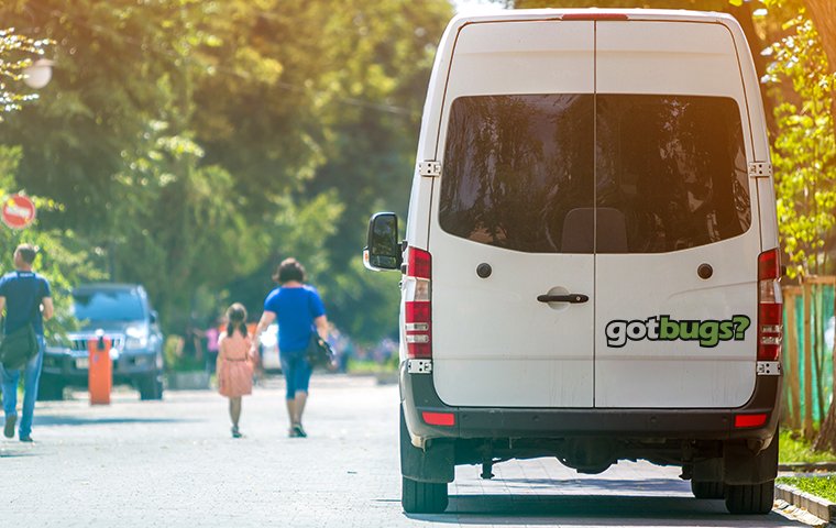 gotbugs company vehicle parked outside home