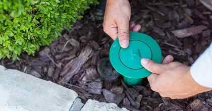 termite button being installed