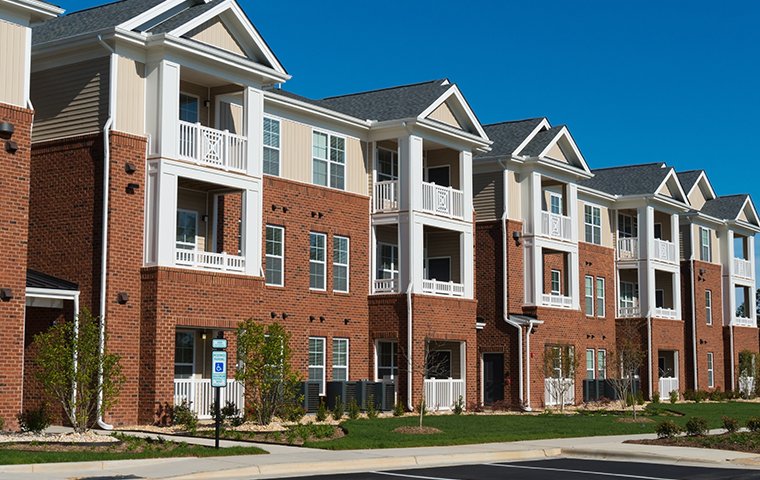 a large apartment complex