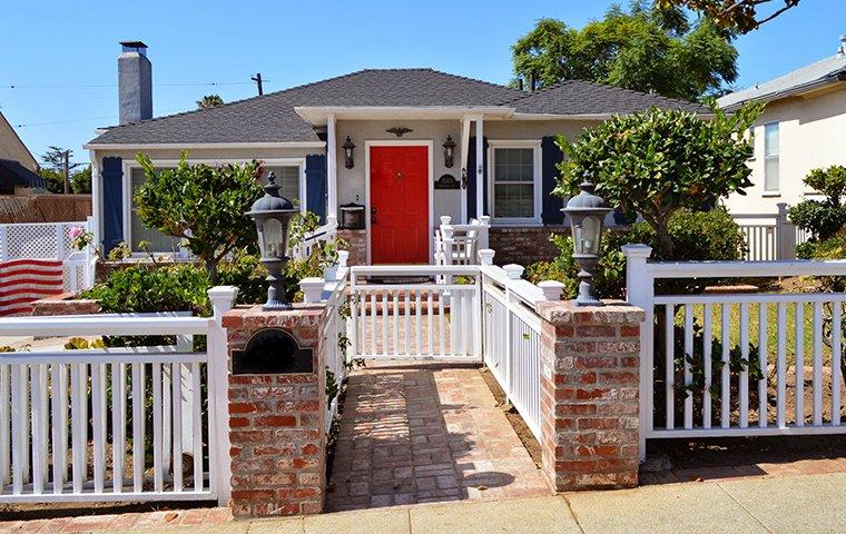 house with a red door in pleasanton california