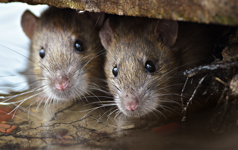 Stop The Spread Of Disease With Rodent Control two rats hiding in a home in salina oklahoma