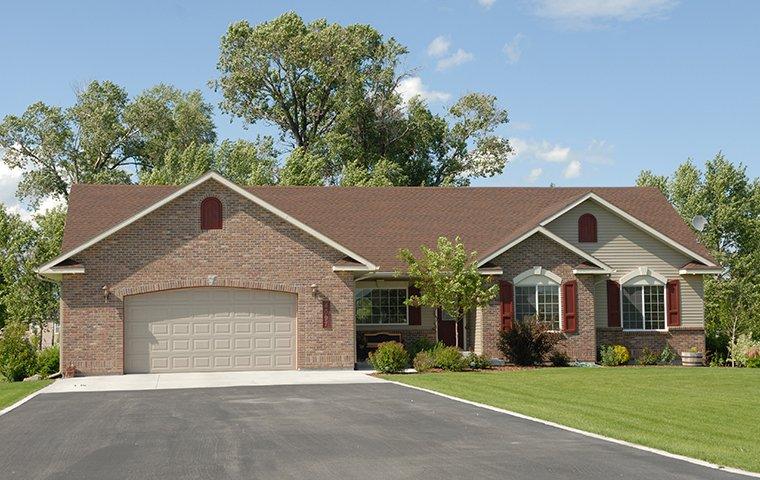 a one story brick house